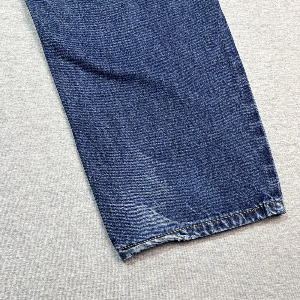 Levis 505 Jeans Men's 38x30 Regular Straight Blue Denim Wash Jeans Cotton Casual